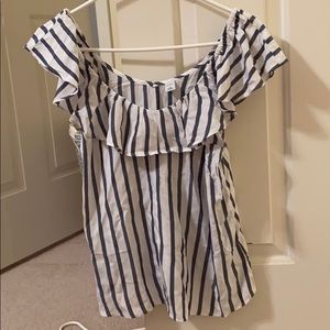 Old navy blue stripe blouse